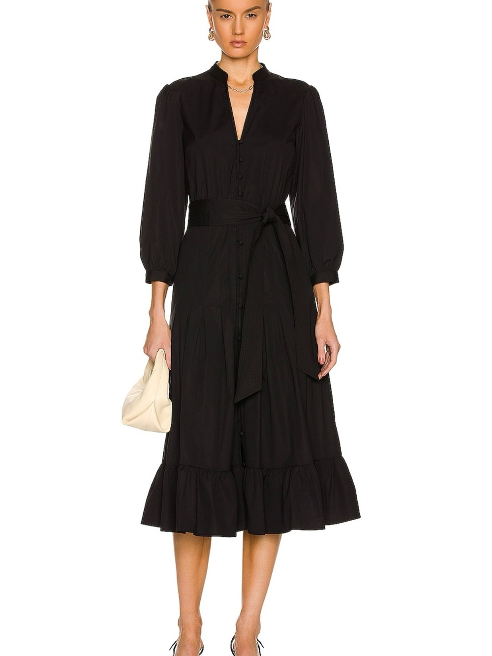 NWT Veronica Beard Izie Black Midi Dress Size 6 $550